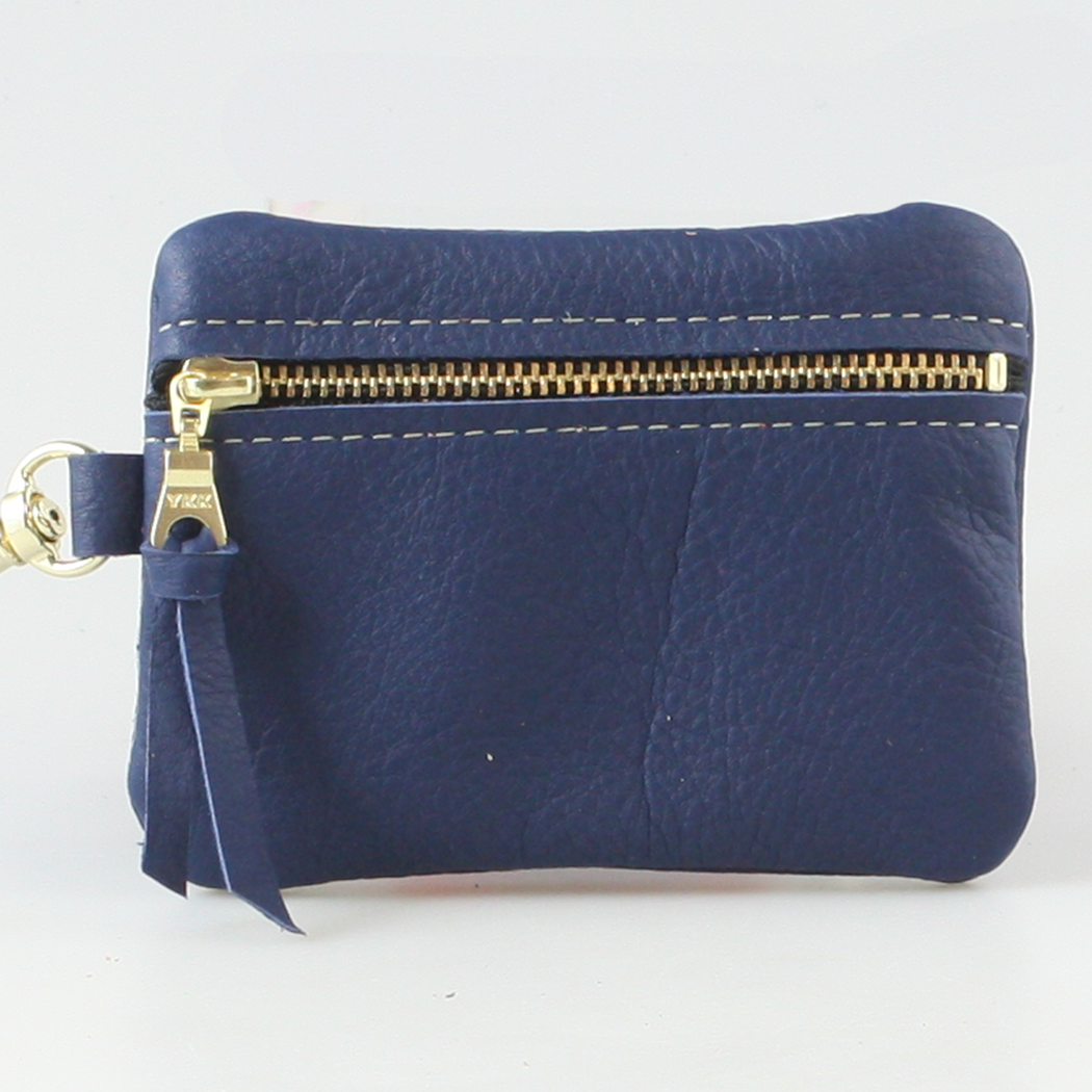 Soft Leather Zippered Pouch