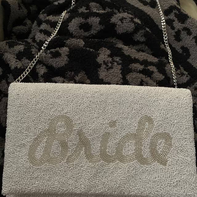 Bride Clutch Bag, White Purse