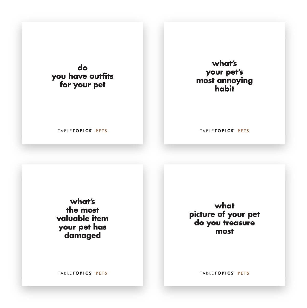 TABLETOPICS PETS - Conversation Starters for Pet Lovers
