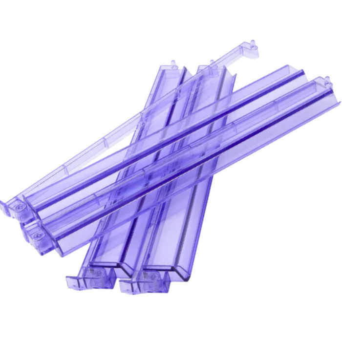 Mahjong Rack and Pusher Set of 4 - Multi Colors Blue Purple Red Green Clear