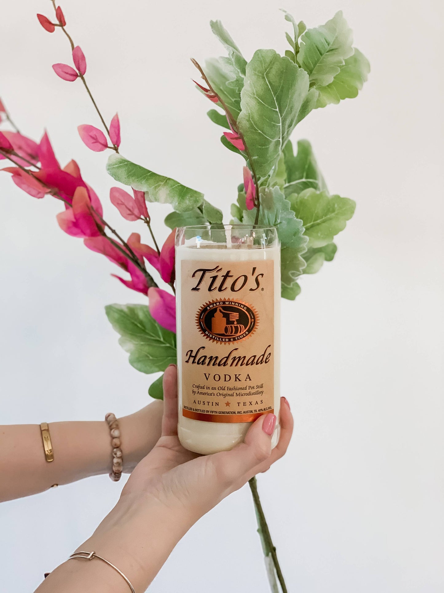Recycled Titos Candle
