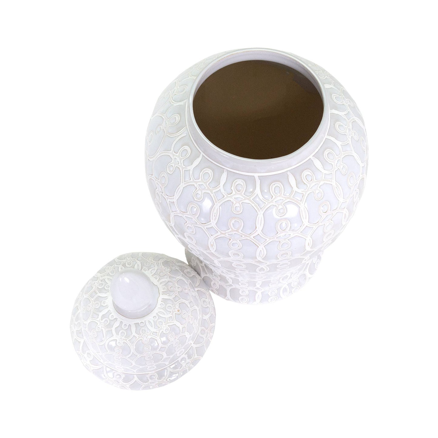 Decorative Ceramic Ginger Jar, 26"h