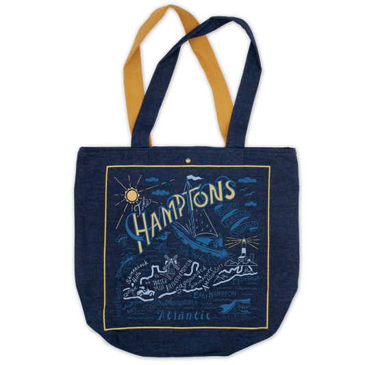 Hamptons Denim Tote Bag