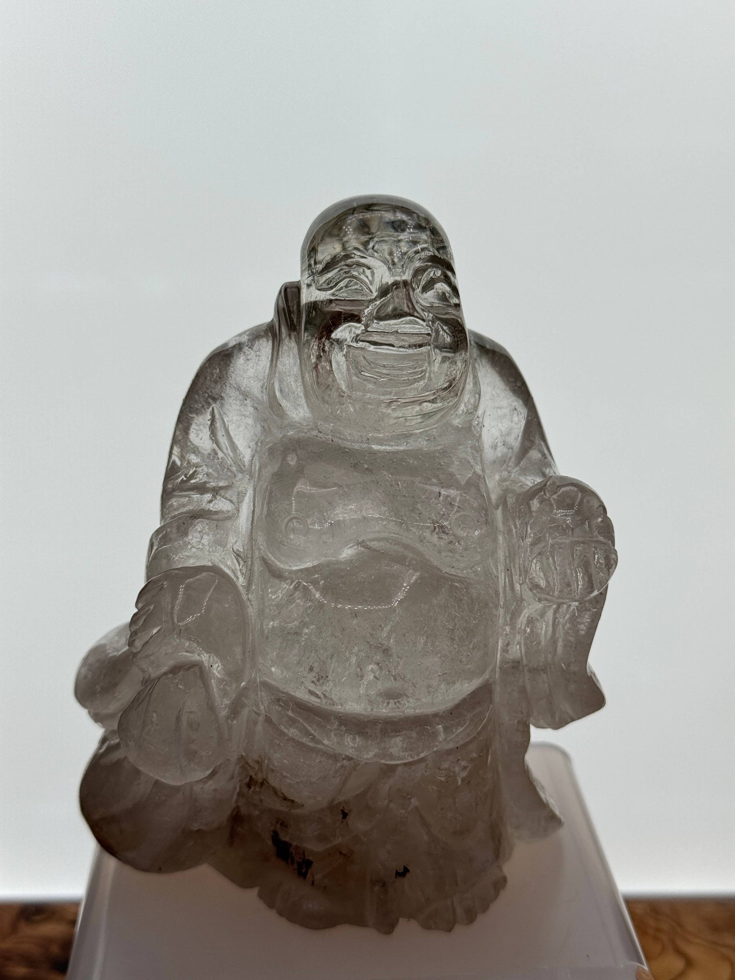 Happy Laughing Buddha Lodolite garden quartz H422