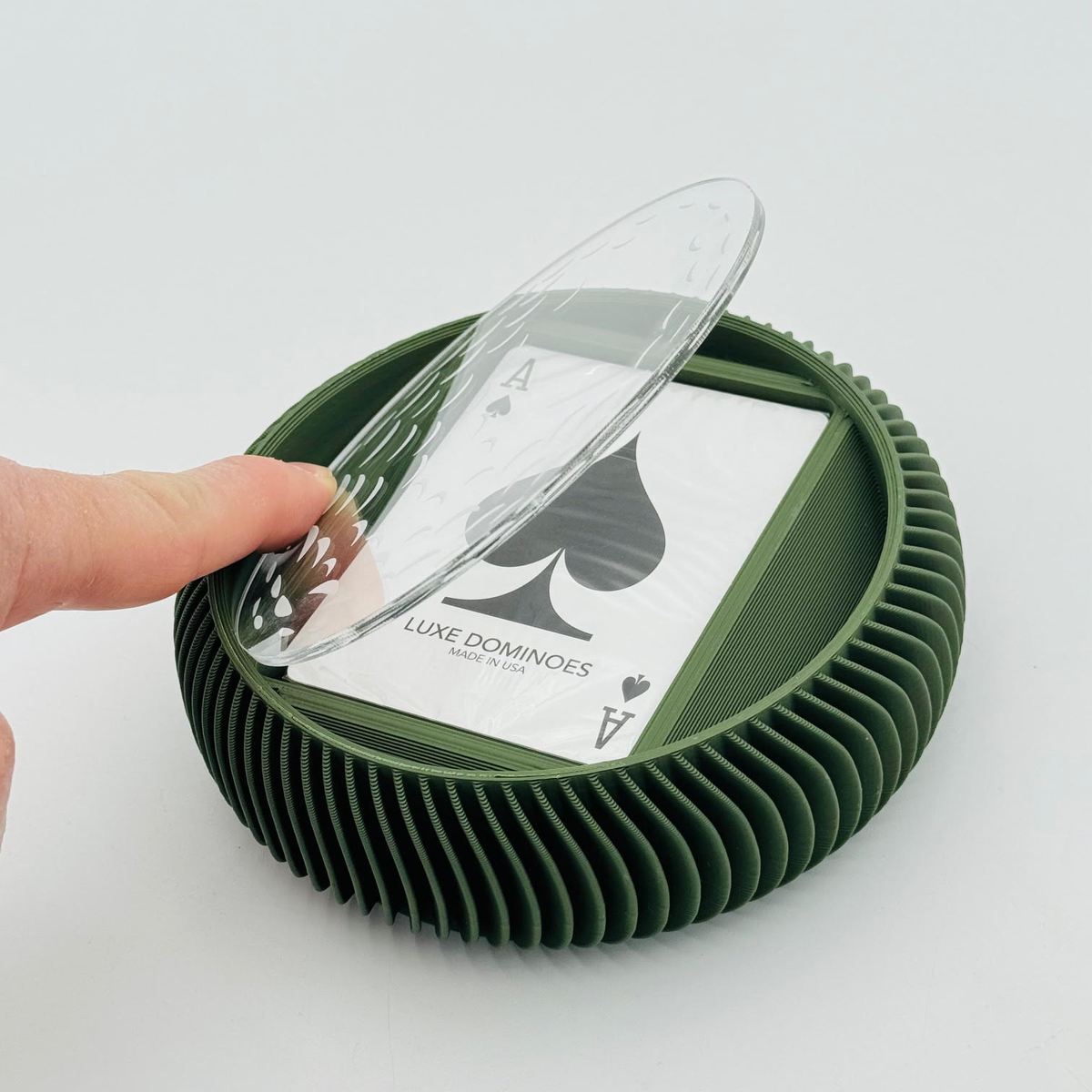 Round Single Card Deck with Golf Ball Engraving