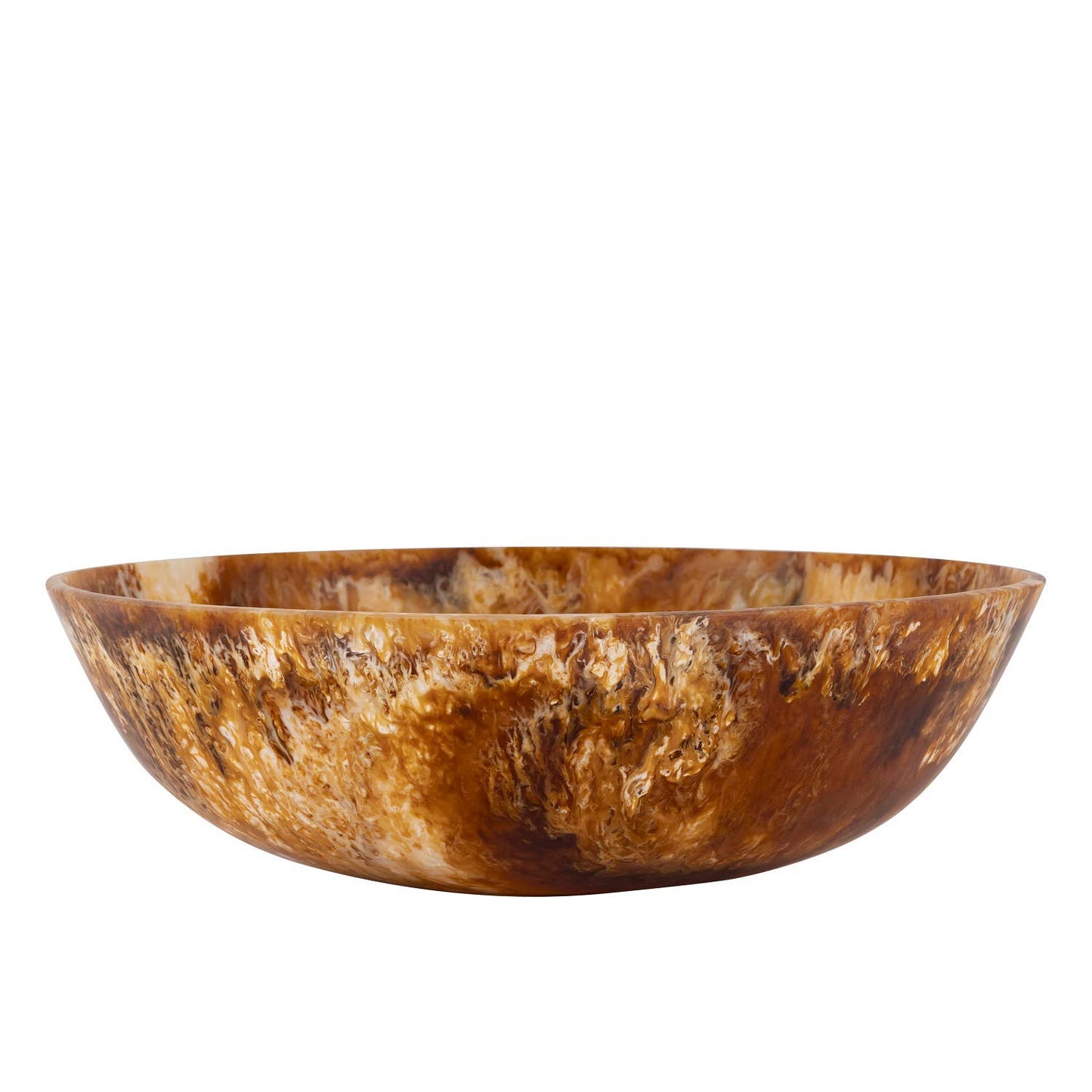 Matte Tortoise Resin Bowl Dia 19.5"