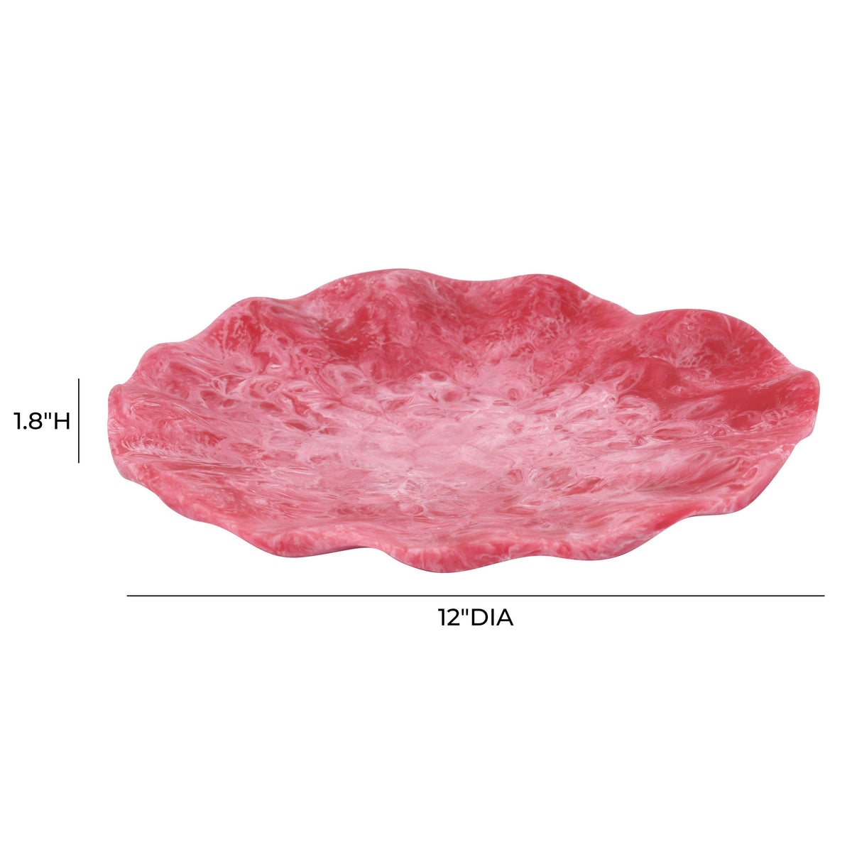 Soft Swirl Resin Petal Tray