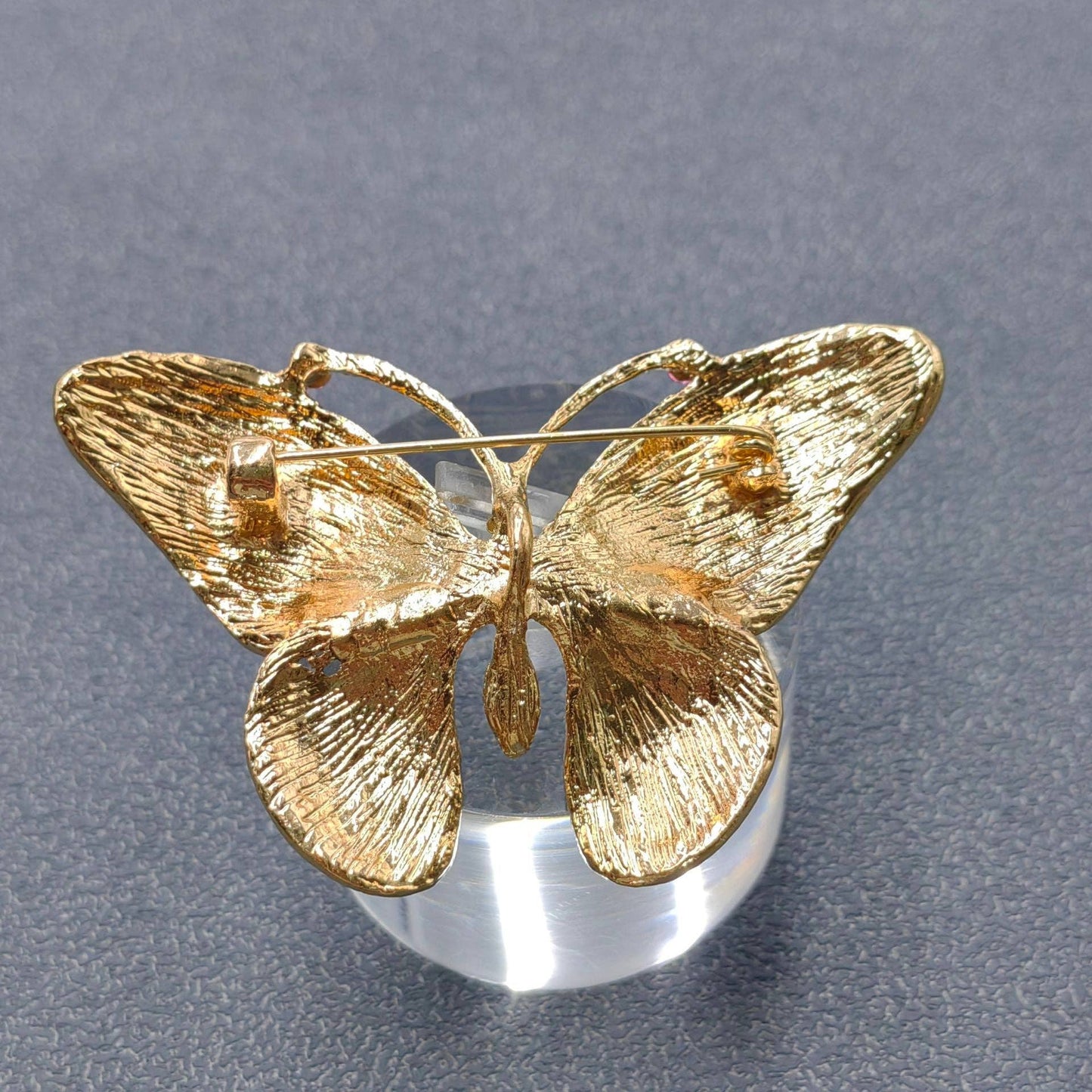 Enamel Butterfly Brooch Inlaid with Rhinestone