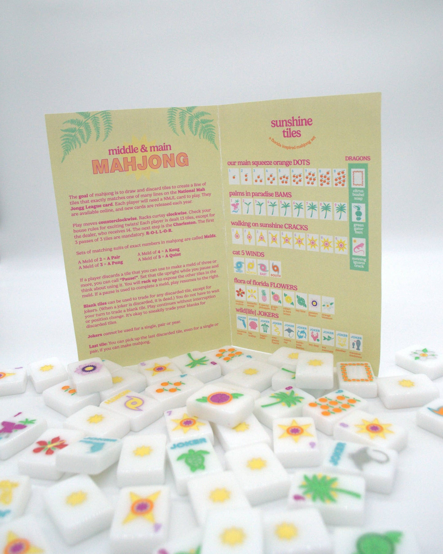 "Sunshine Tiles" Florida Inspired Mahjong Set (Hello Boca!)