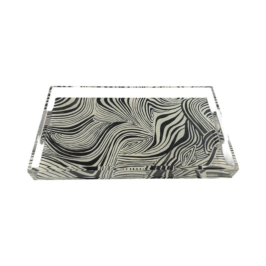 Zebra Tray in Lucite