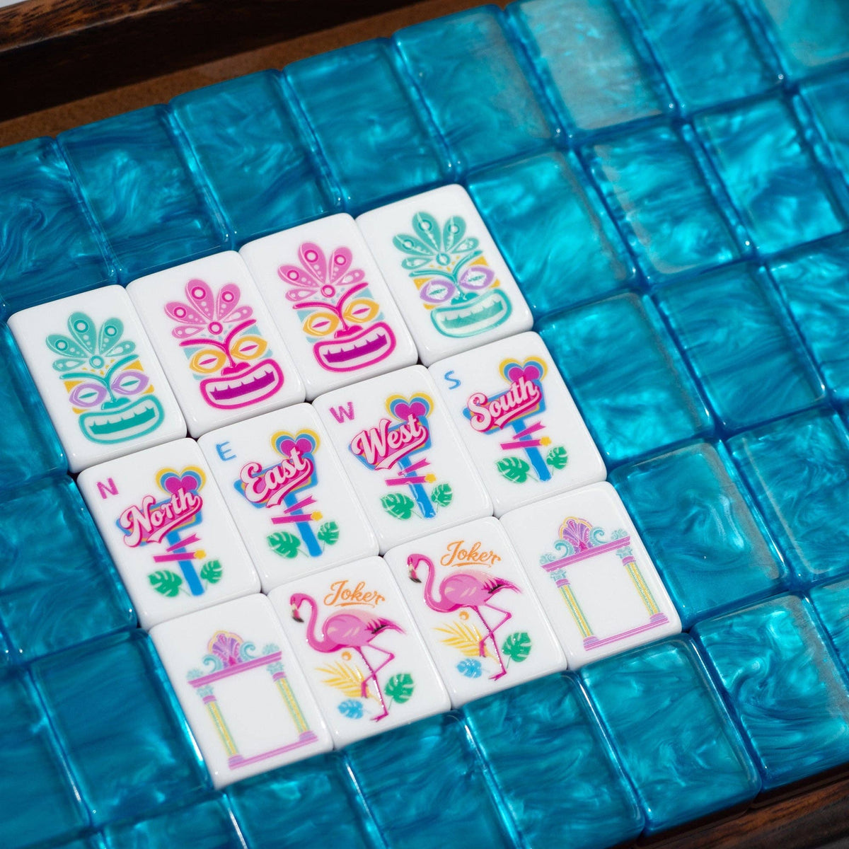 Palm Beach Mahjong Set - Sapphire Blue