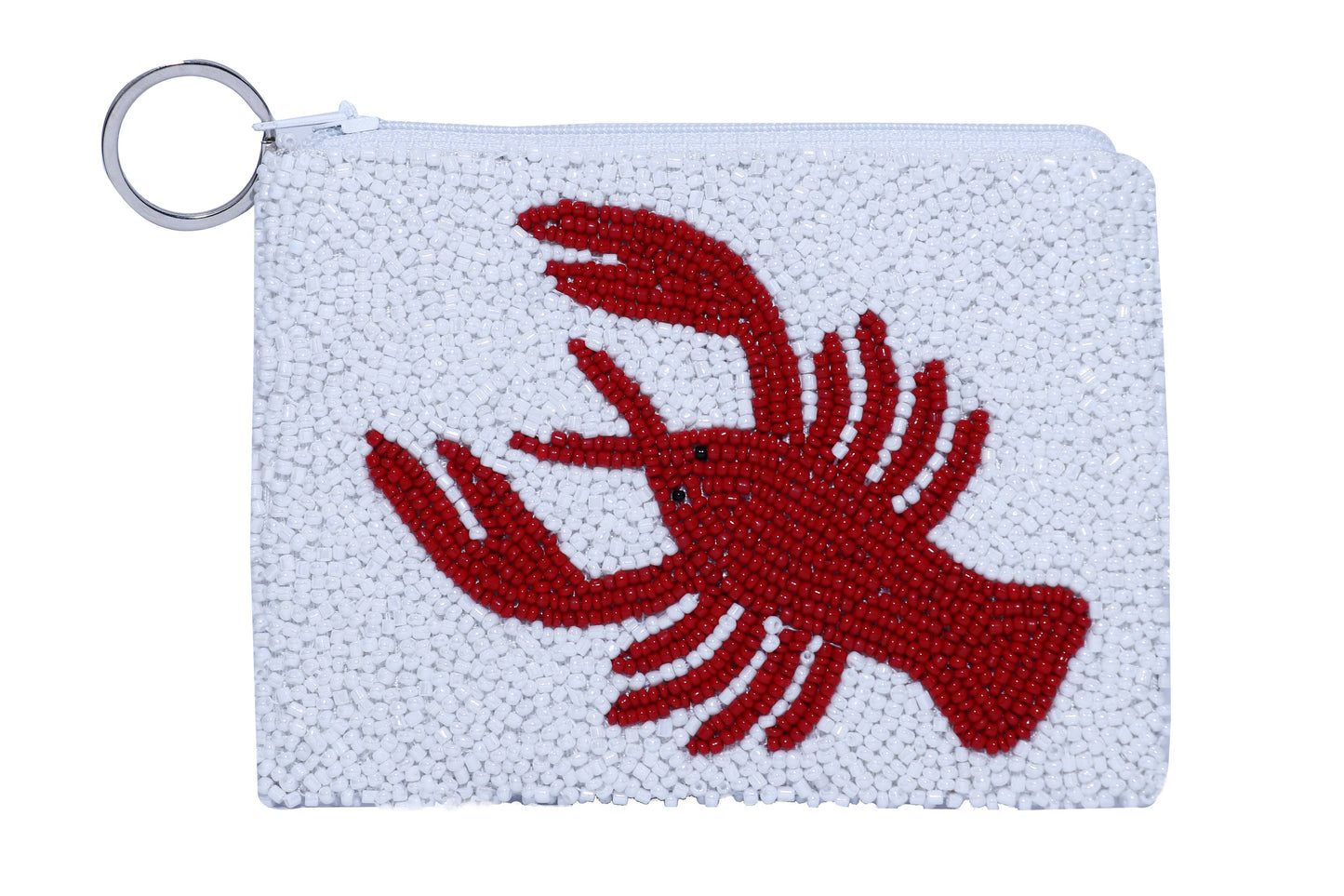 Hampton Lobster coin Purse - White/Op Red/Black