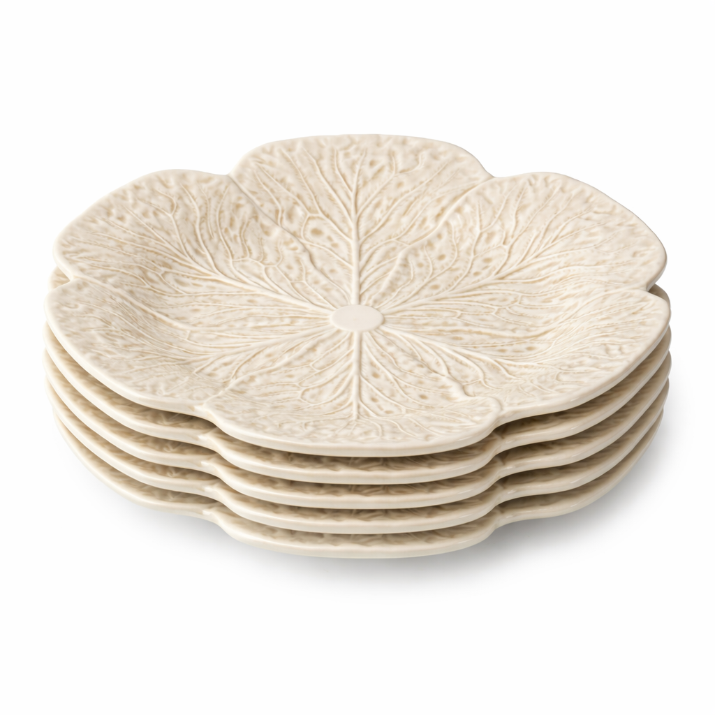 Le Jardin White Cabbage 3-D Salad Plate 9 in