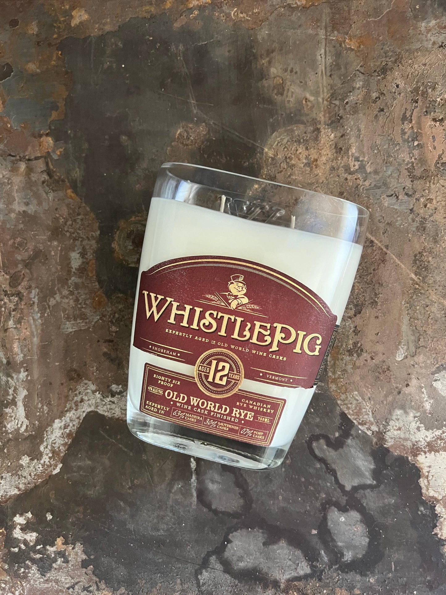 Recycled Whistle Pig Candle