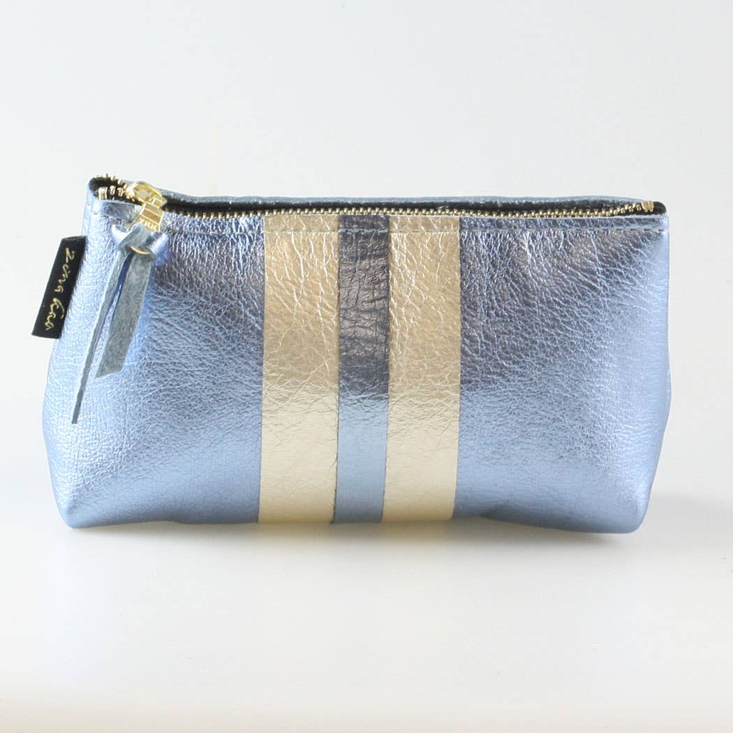 The Metallic Stripe Smaller Makeup Clutch