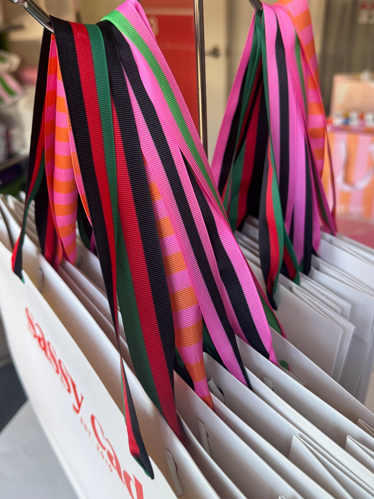 Paper Gift Bag | Sorry Not a Puppy | pink + green