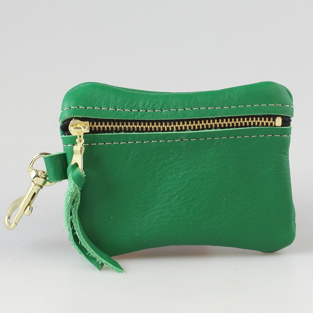 Soft Leather Zippered Pouch