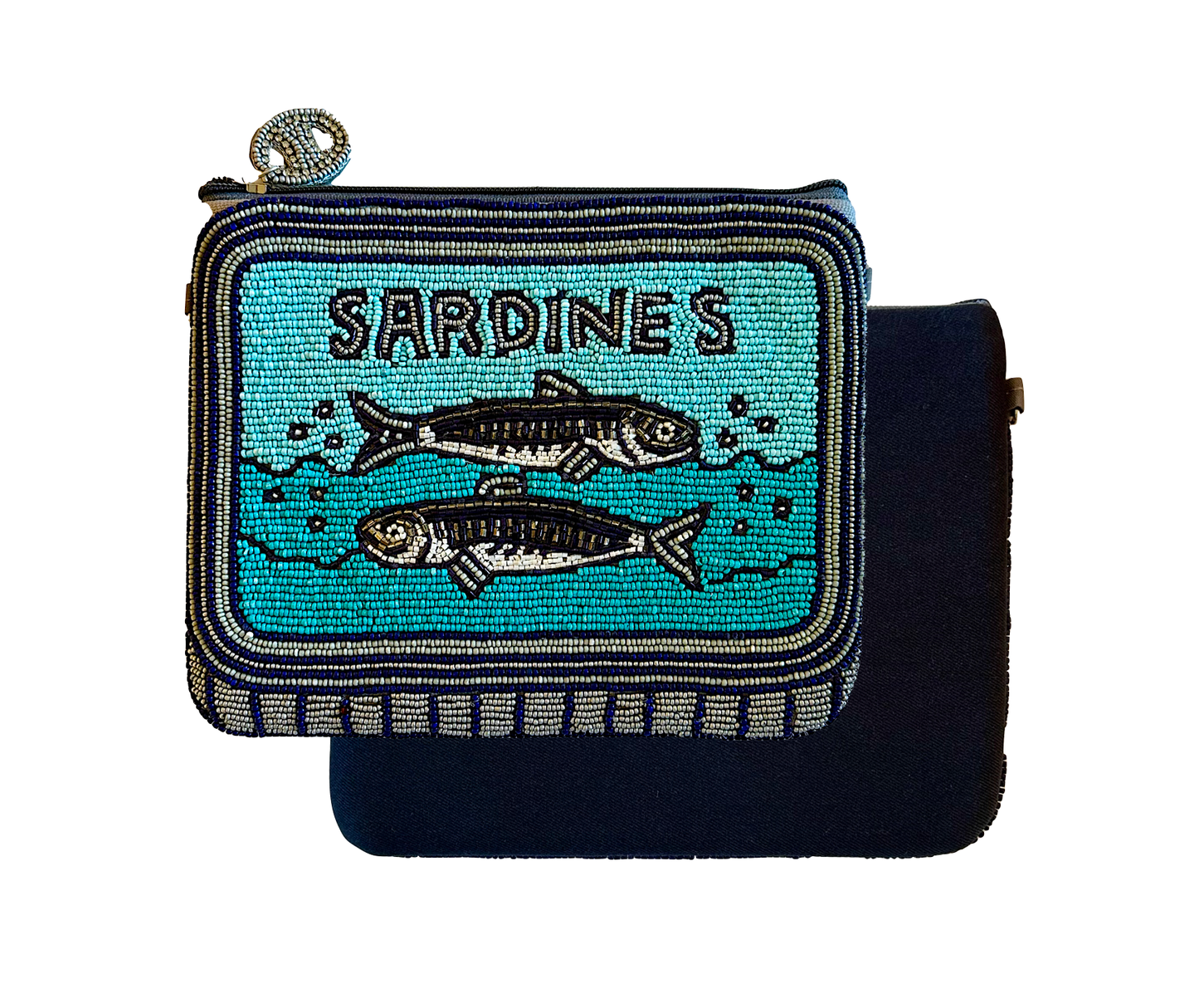Sardines Mini Clutch Crossbody Beaded Bag