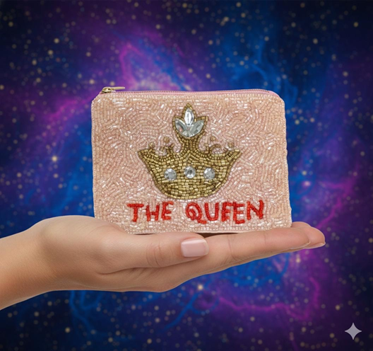 Ladies The Queen Fully Beaded Coin Purse