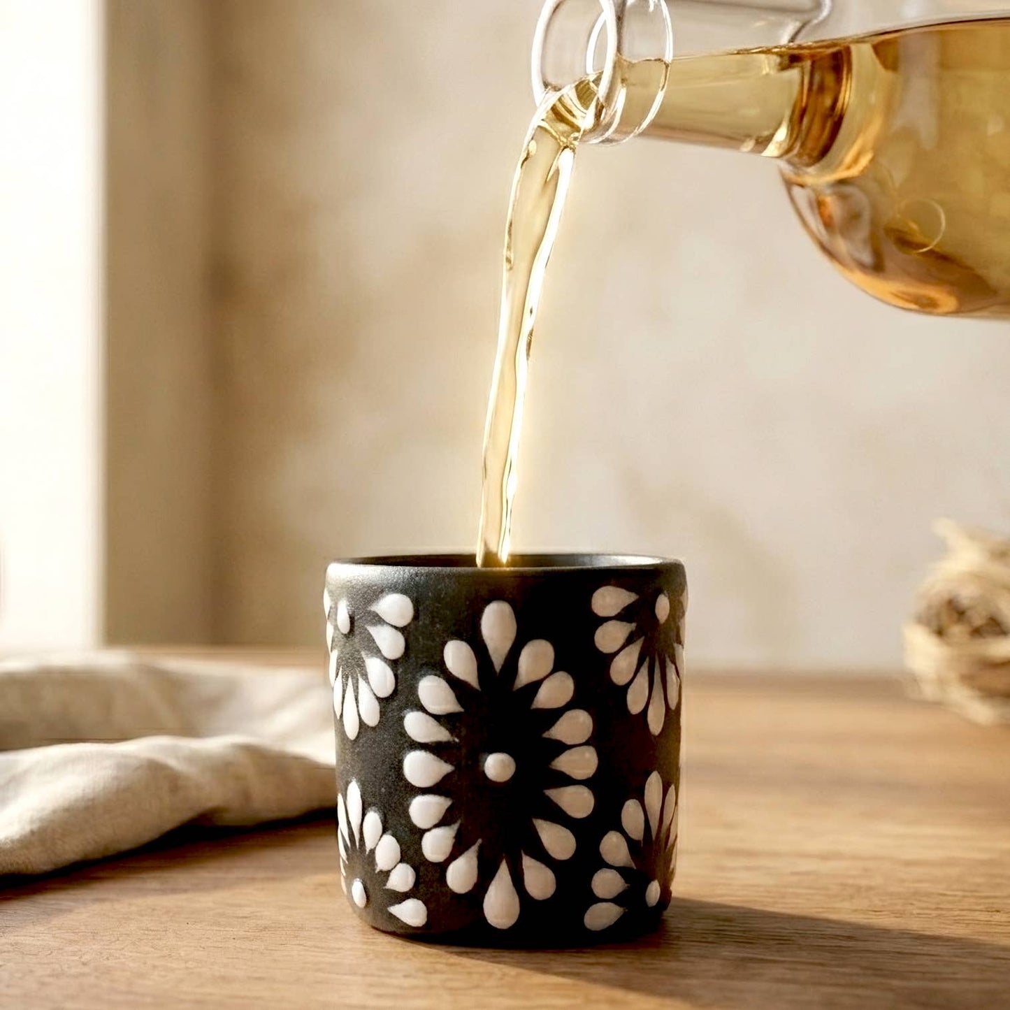 Talavera Shot Glass - Black & White (Each)