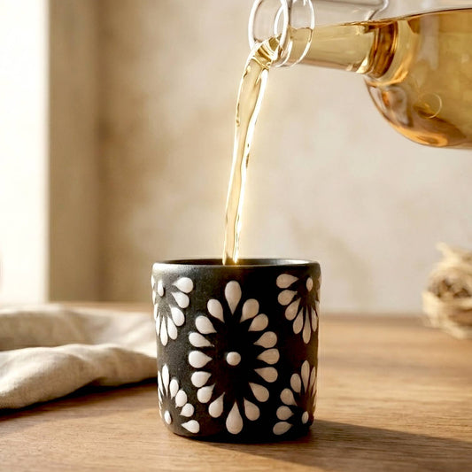 Talavera Shot Glass - Black & White (Each)