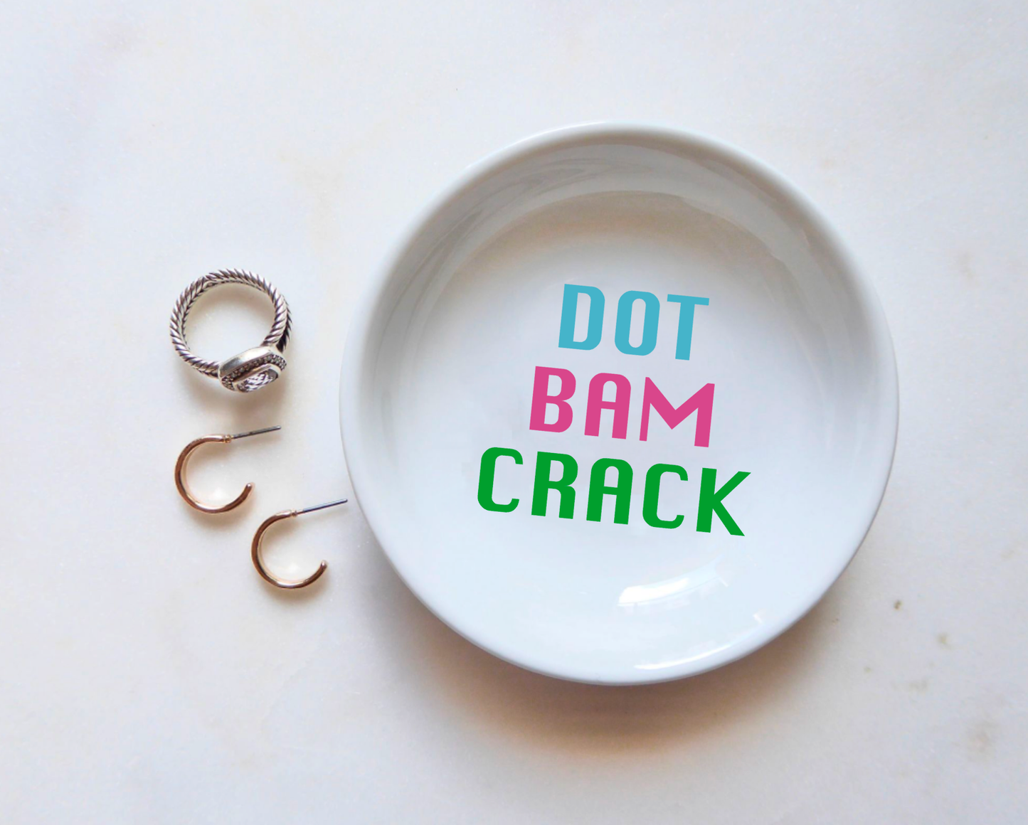 Dot Bam Crack Mahjong Trinket Dish (Mahjong Gifts) Let's Mahj