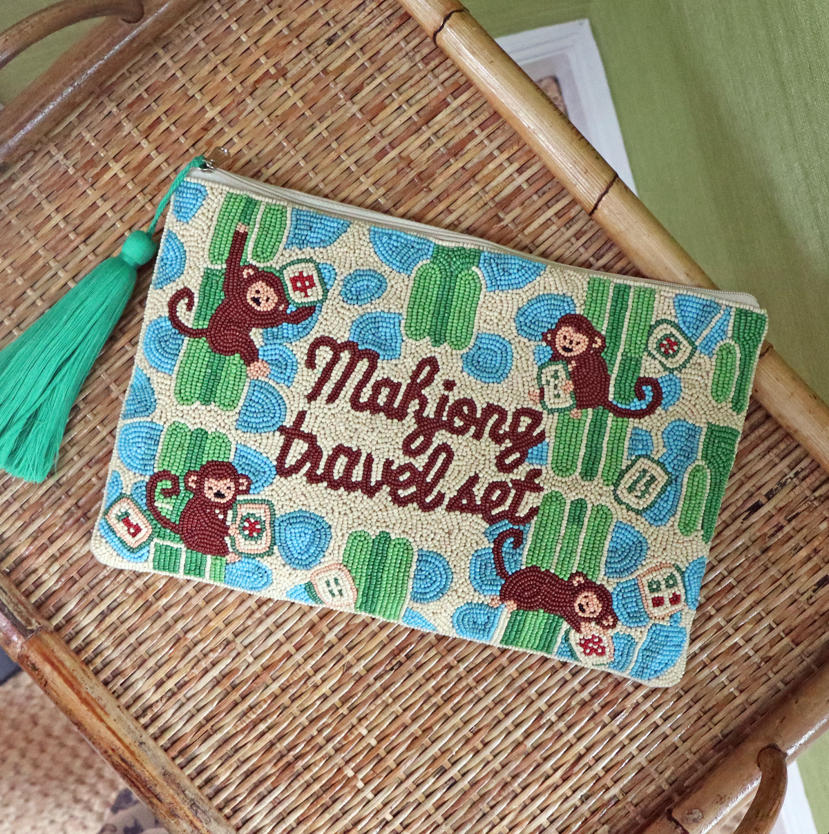 Mahjong travel set (Monkeys)