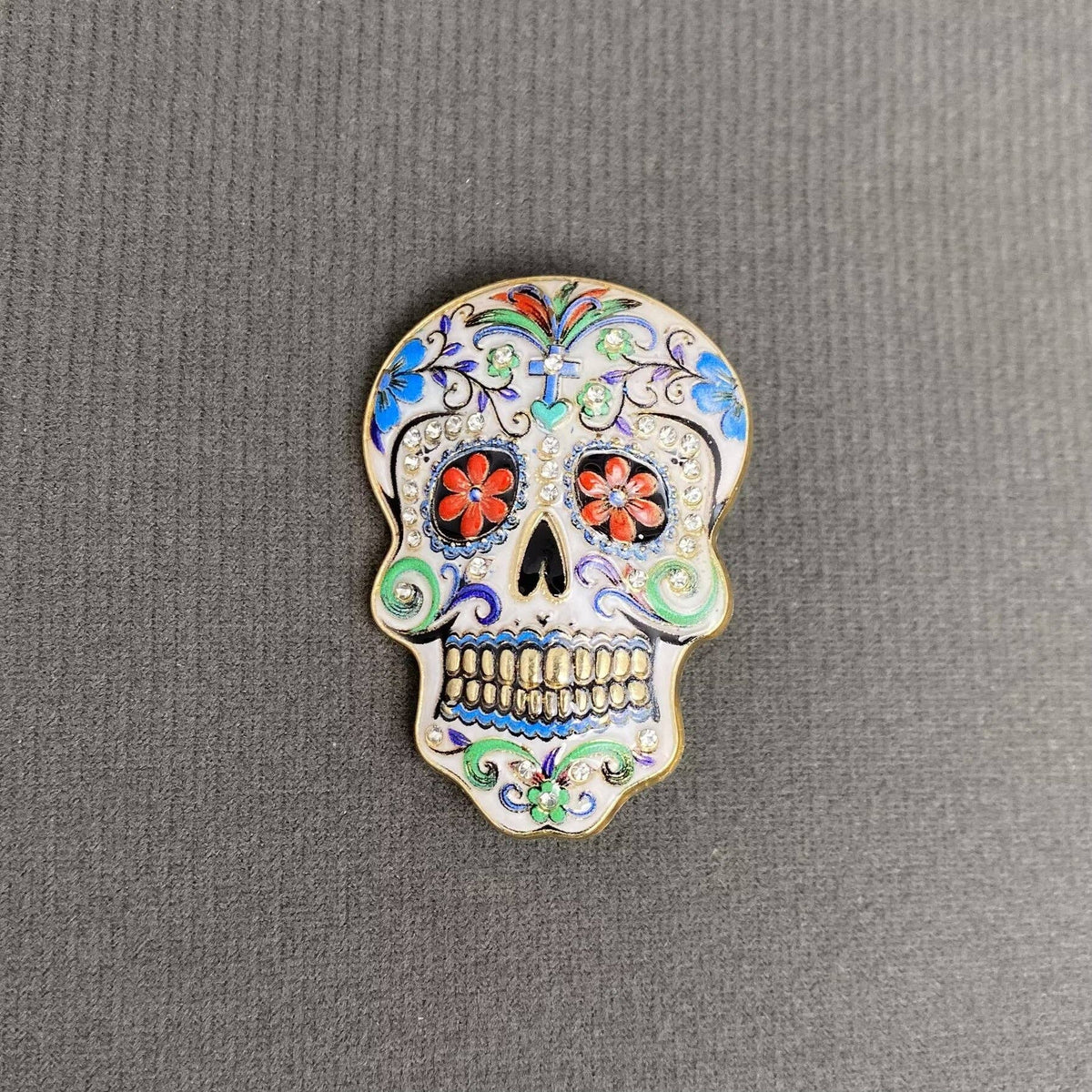 Pastel Colored Skull Brooch