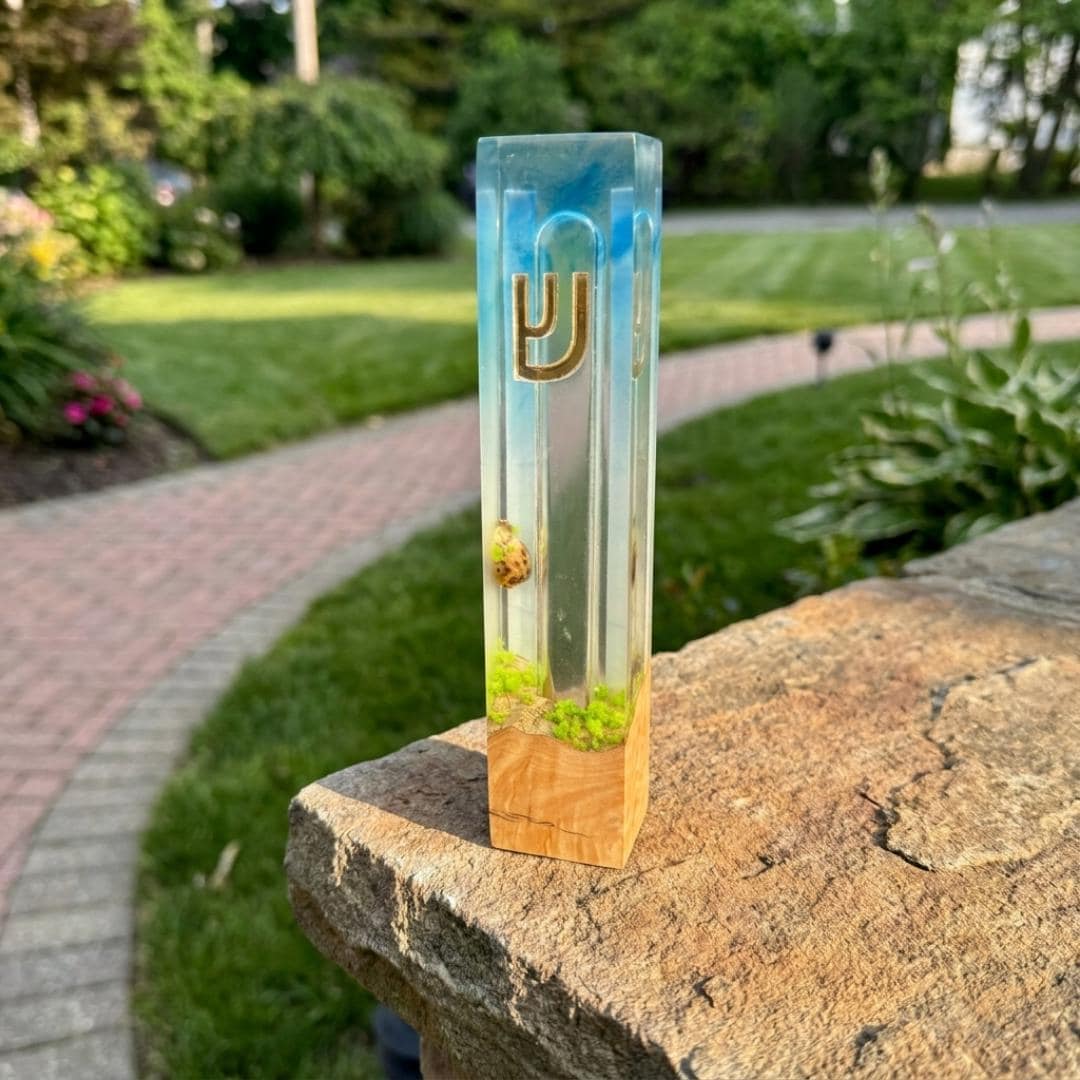 Ocean Resin Mezuzah