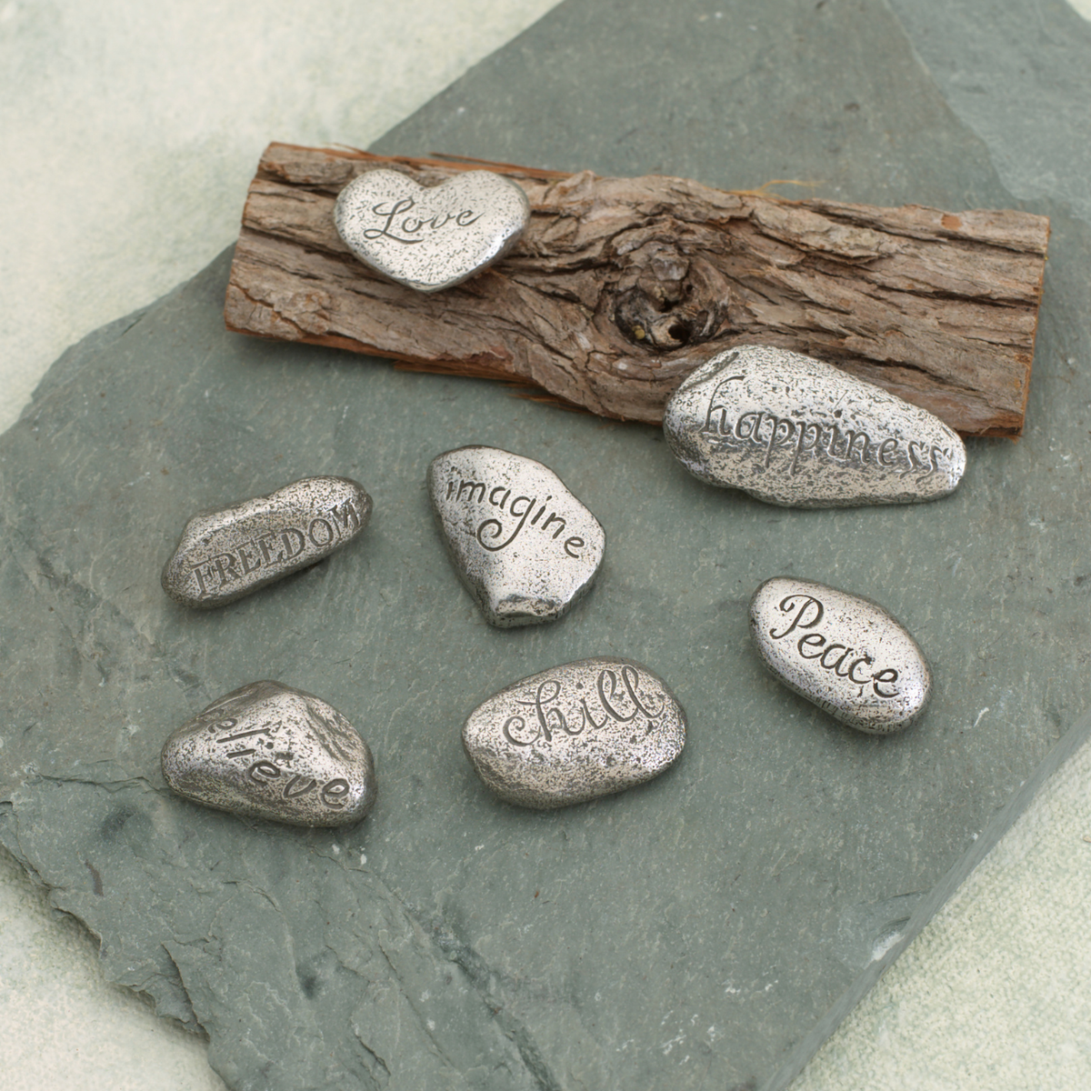 Imagine Pocket Stone | Pewter Keepsake Token | Pocket Gift