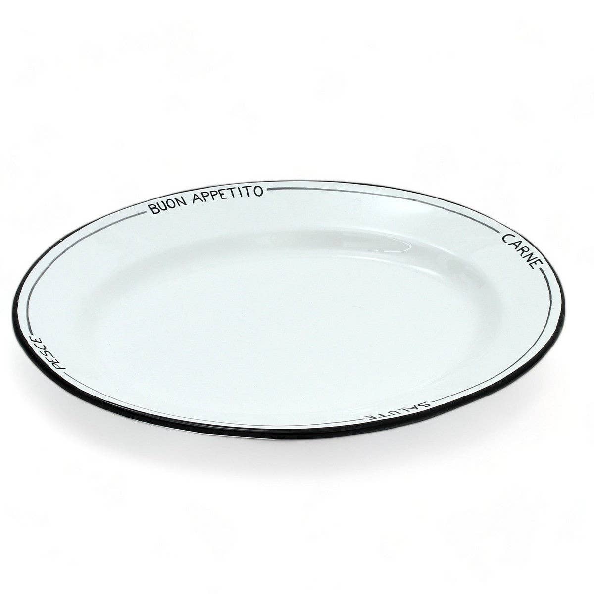 POSATA NERO: Oval Serving Platter (Made in Italy)