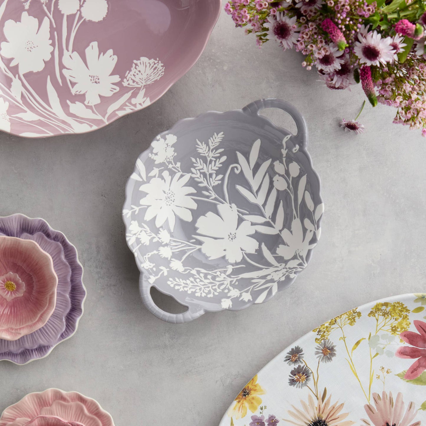 Wildflowers Wax off Round Bowl (NY Designers Pick)
