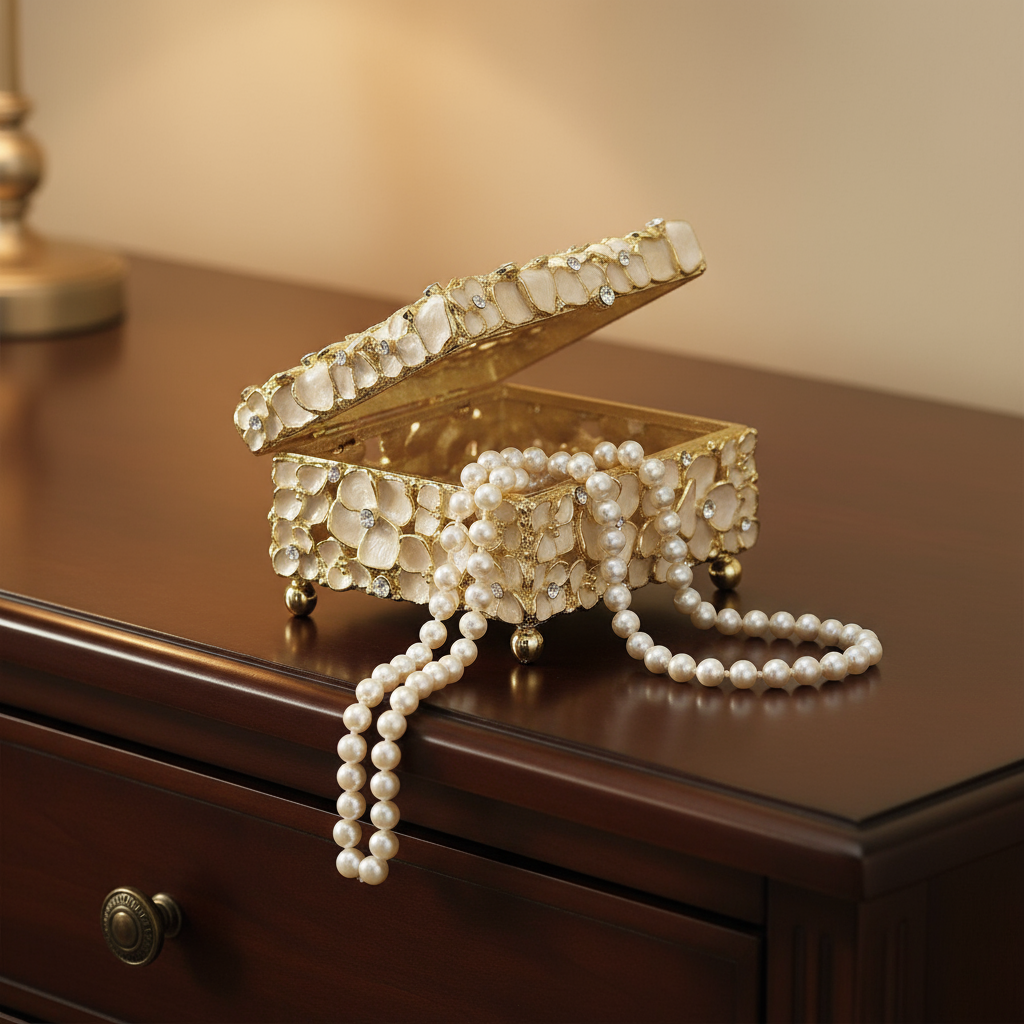 Dogwood Pattern Decorative Box