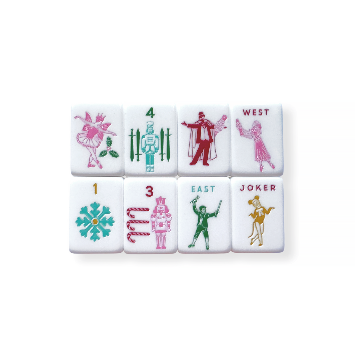Fabulous Nutcracker Holiday Mahjong Tiles Set + Pouch + Dice. (limited production)