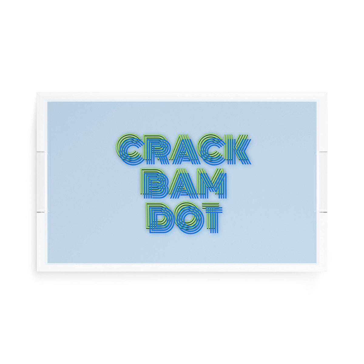 Mahjong Crack Bam Dot Blues Celery Acrylic Rectangle Decorative Tray
