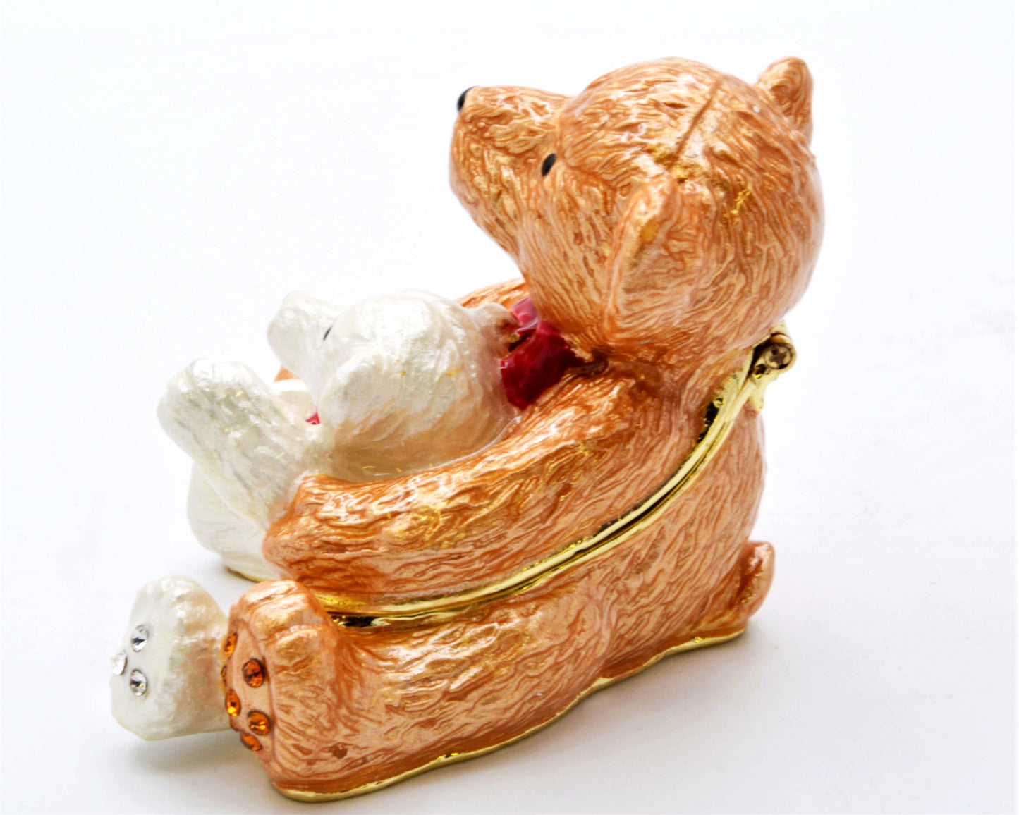 Two Bears Trinket  Box. Beautifully Made with Enamel