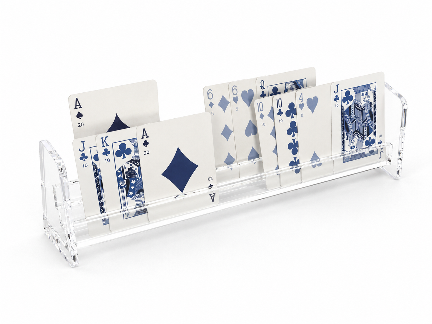 Acrylic Canasta Card Rack - Clear