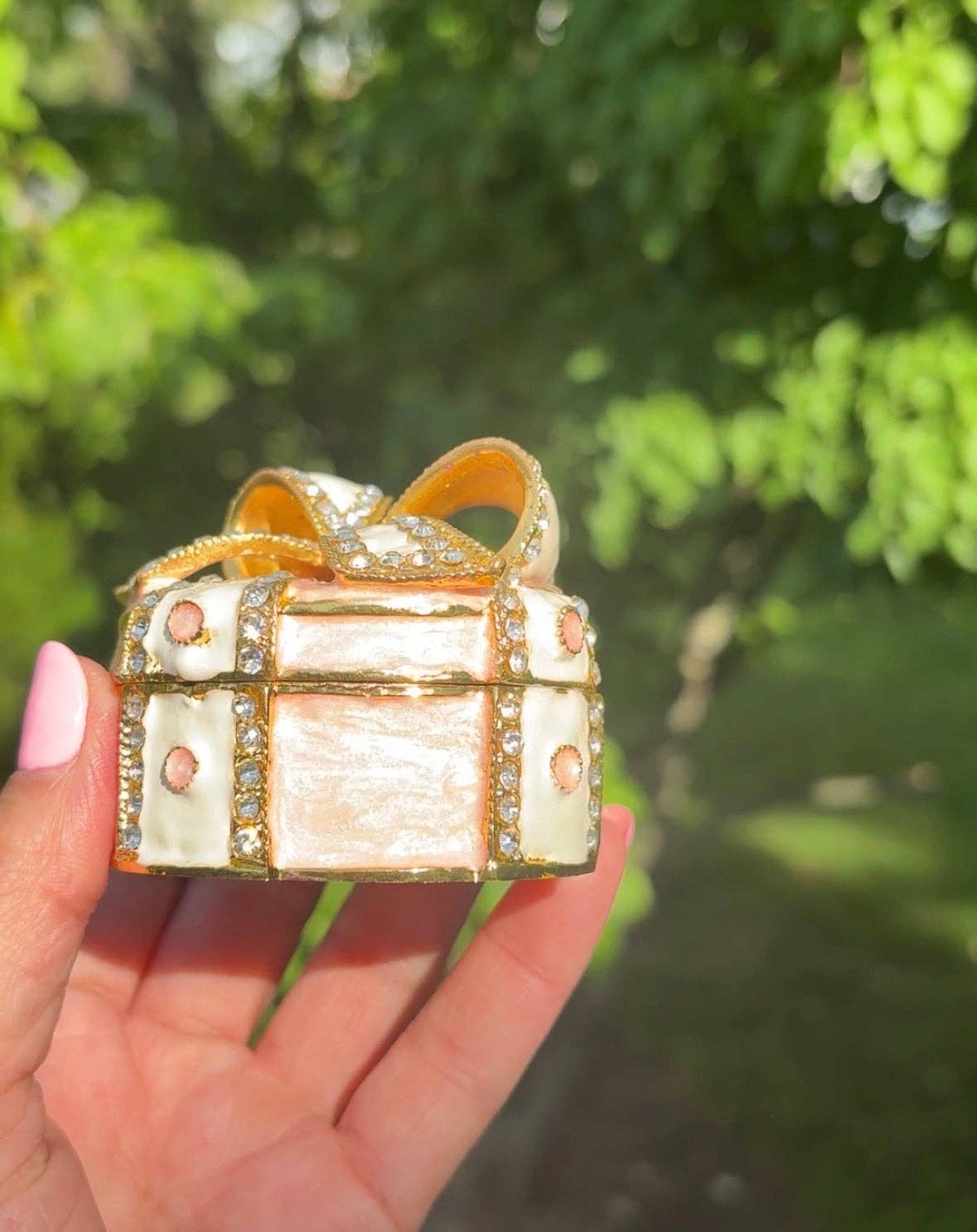 Enamel Crystal Ring Boxes