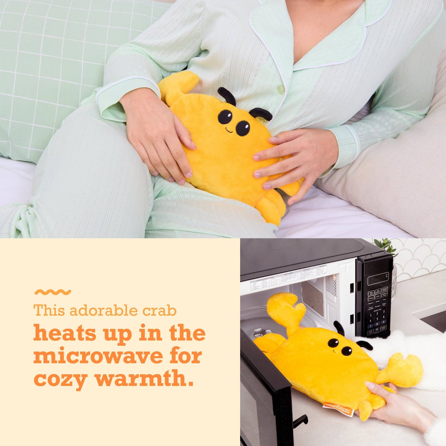 Menstruation Crustacean Crab- Microwaveable Heating Pad