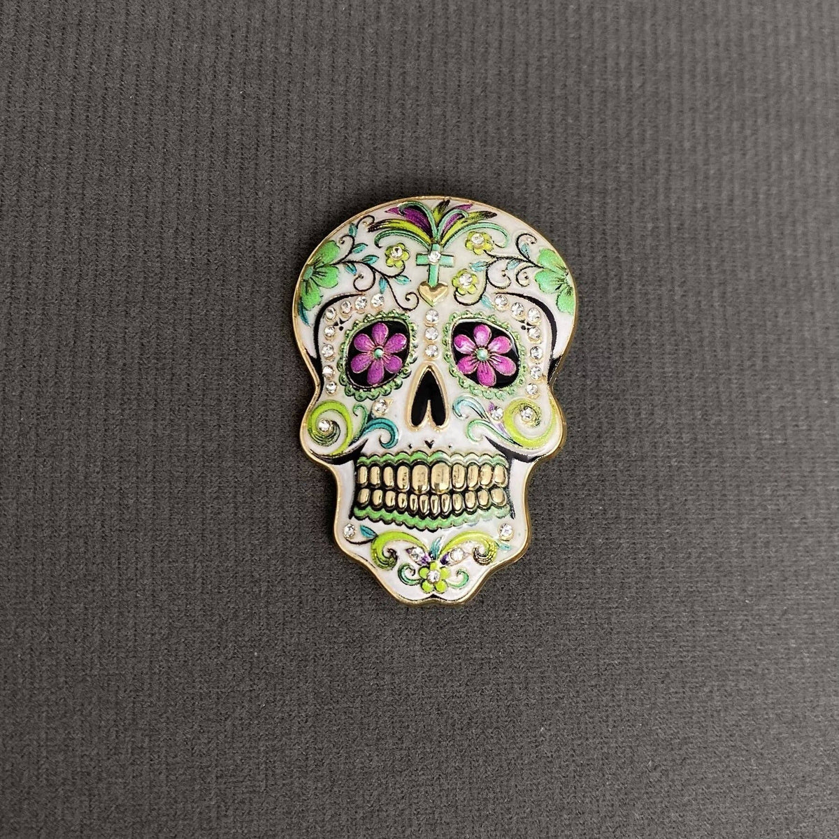 Pastel Colored Skull Brooch