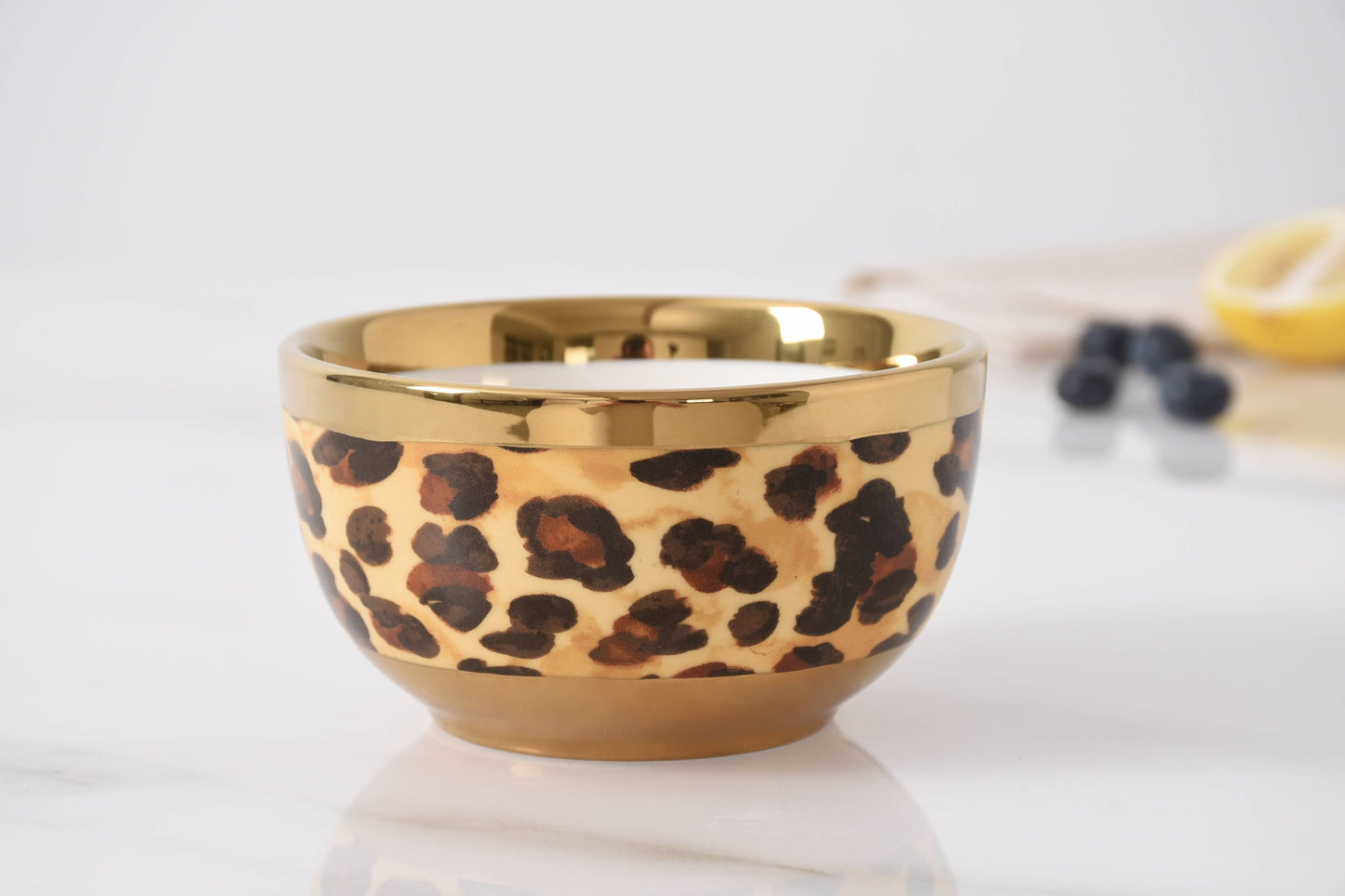 Leopard Snack Bowl in Porcelain