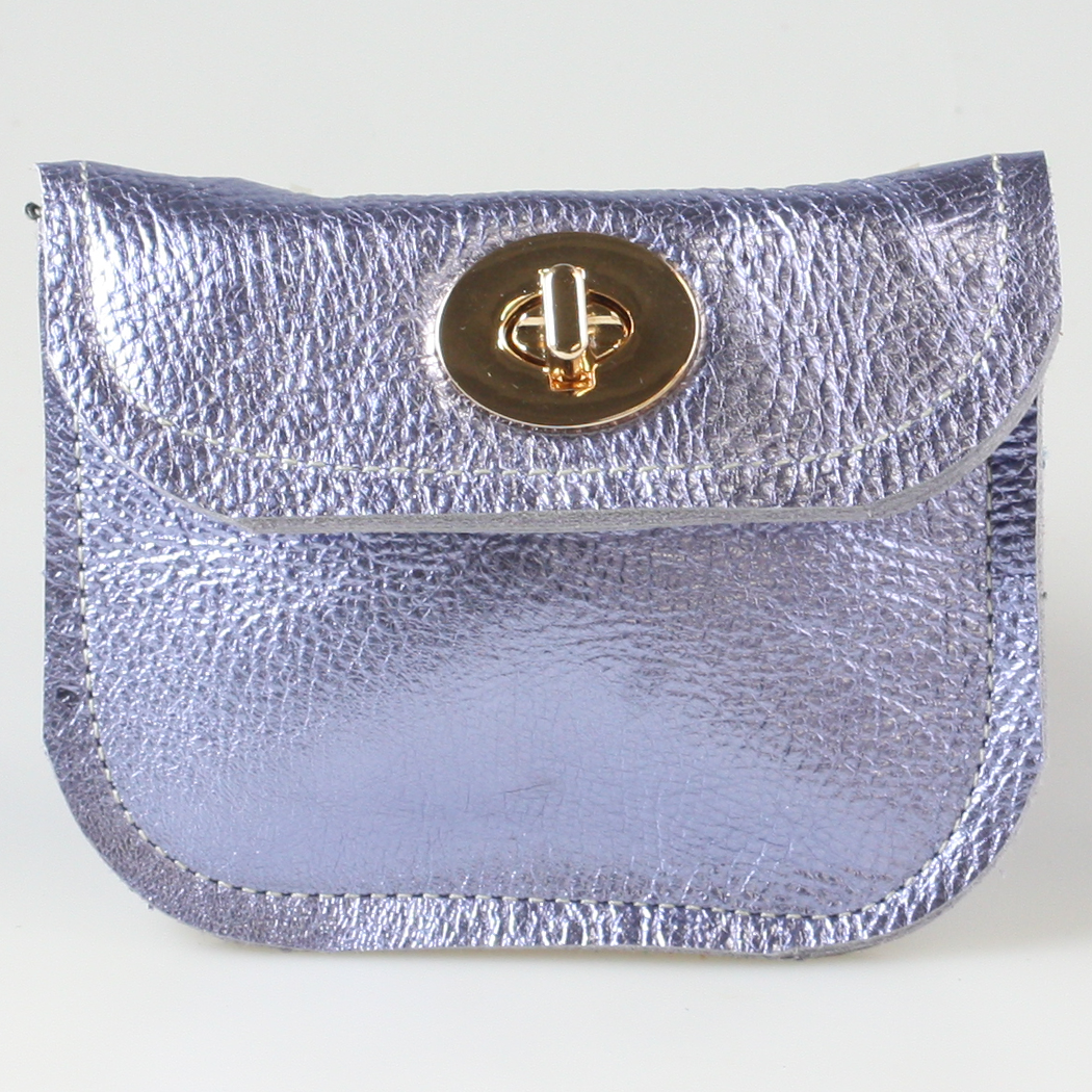 The Turnlock Metallic Leather Wallets: 3 sizes!