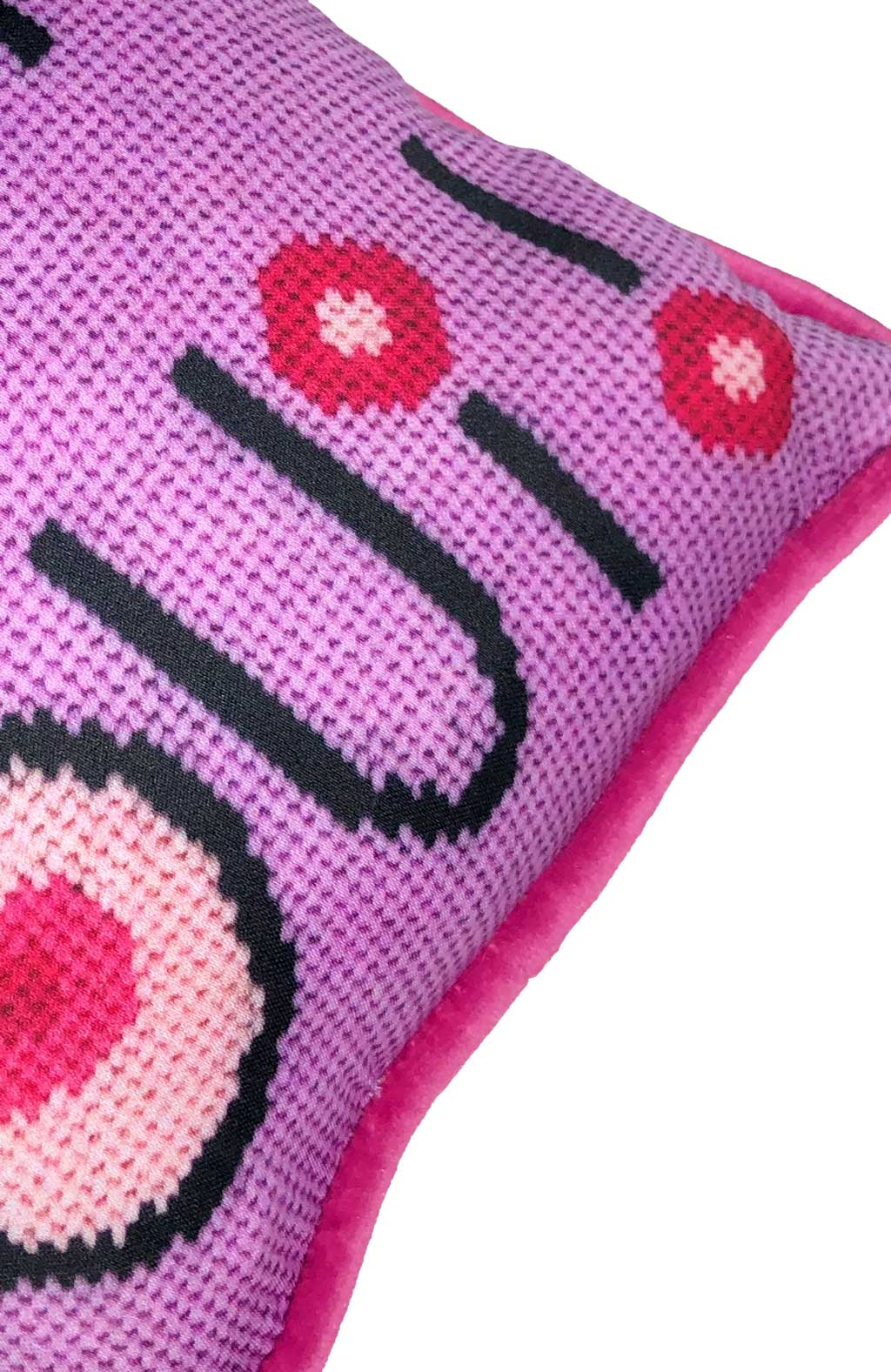 Organic cotton sateen "Mais Oui!" toss pillow