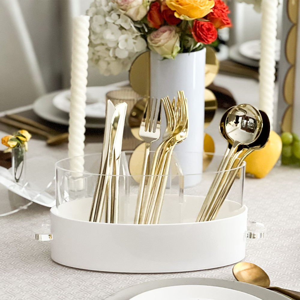 Lucite Utensils Caddy/Holder