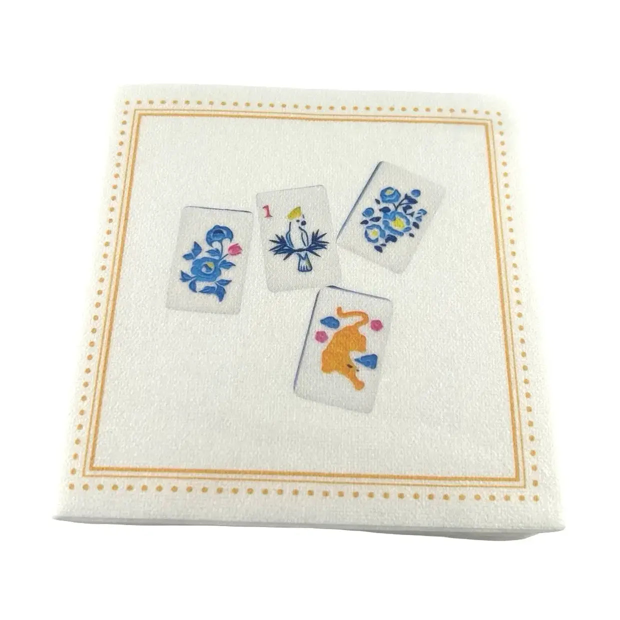 Linen-Feel Cocktail Napkins, Mahjong 2