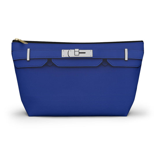 Canal Street Blue Large Makeup Bag —  T-Bottom Travel Bag