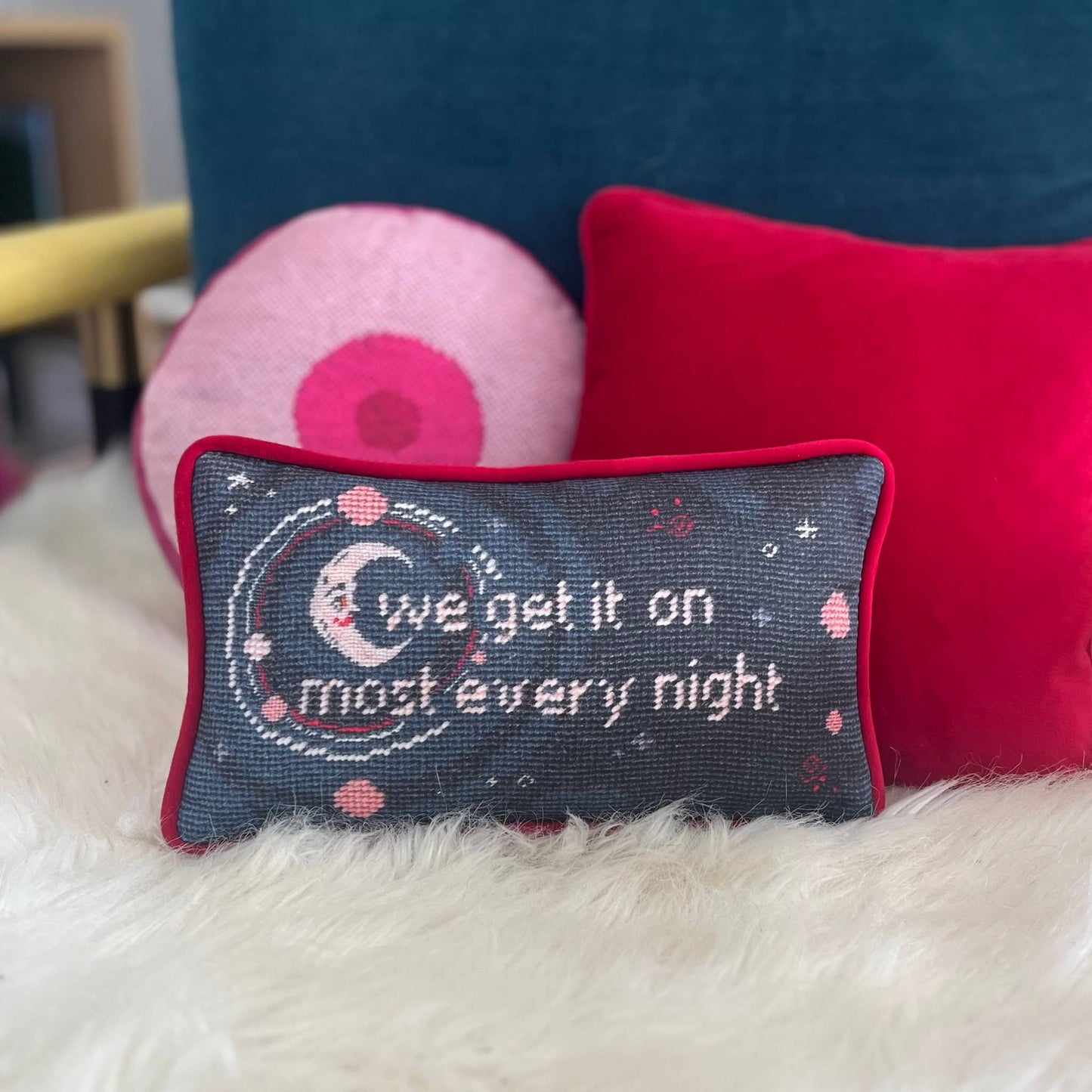 Organic cotton sateen DANCING IN THE MOONLIGHT custom pillow