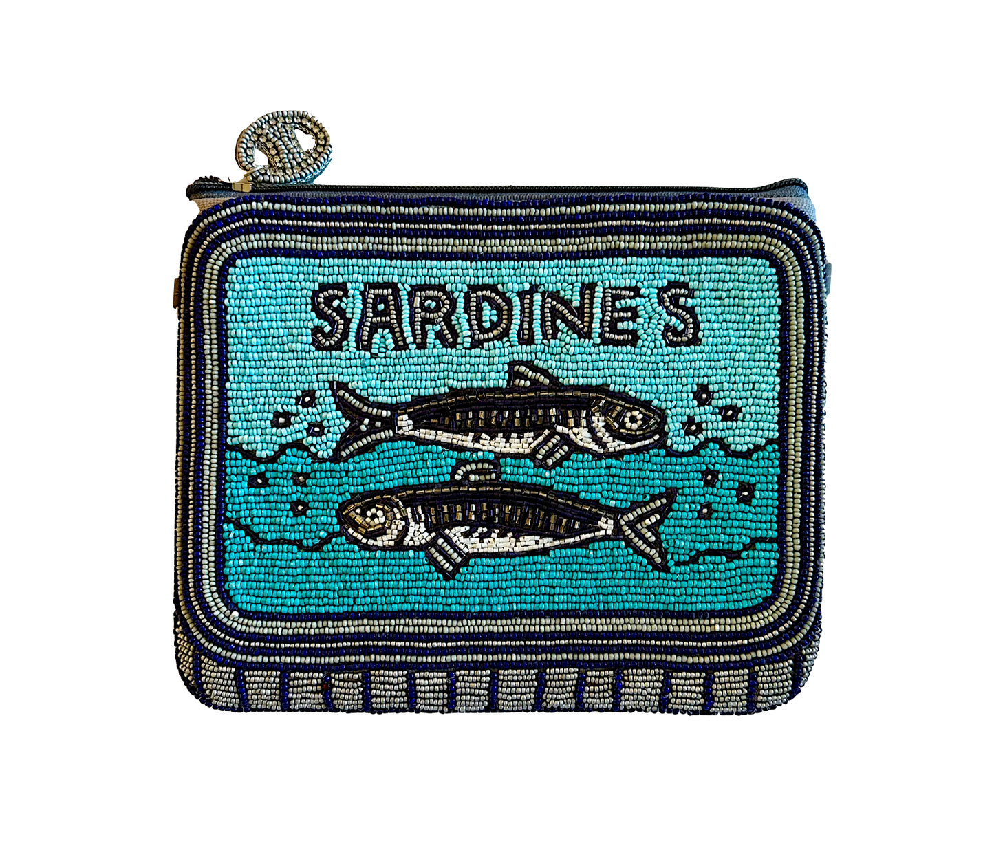 Sardines Mini Clutch Crossbody Beaded Bag