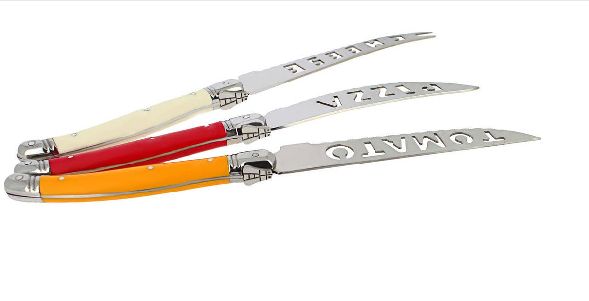 3 Piece Laguiole Pizza & Cheese Knife Set