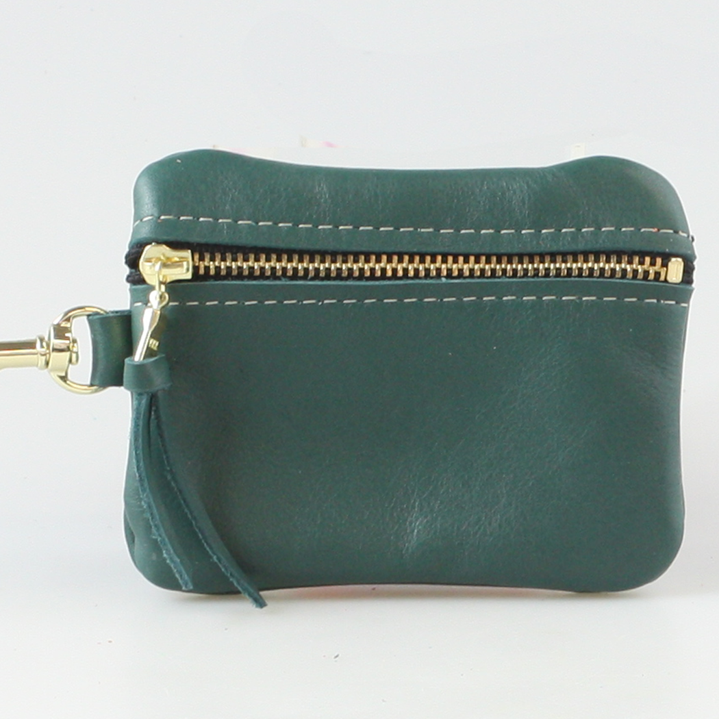 Soft Leather Zippered Pouch
